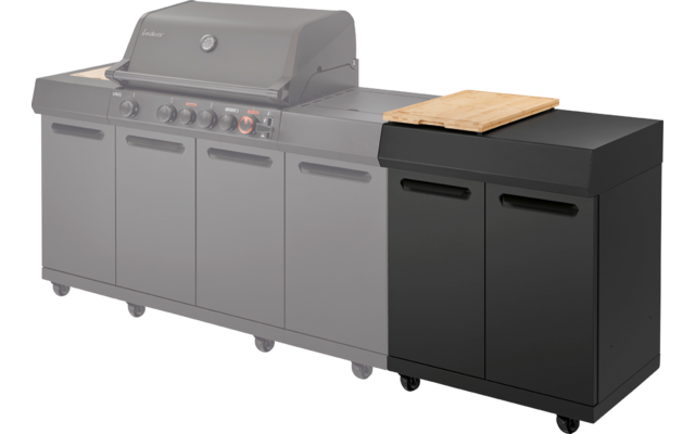 Enders Modul Uniq 4 Outdoorküchenmodul mit Bambusarbeitsplatte und Gasflaschenhalterung 77 × 58 × 92,5 cm