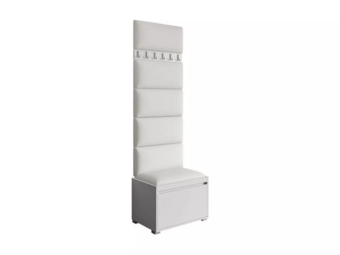 Meuble d'entrée Comfivo 393, 207x65x34cm, Faux cuir|Stratifié, À suspendre|À poser