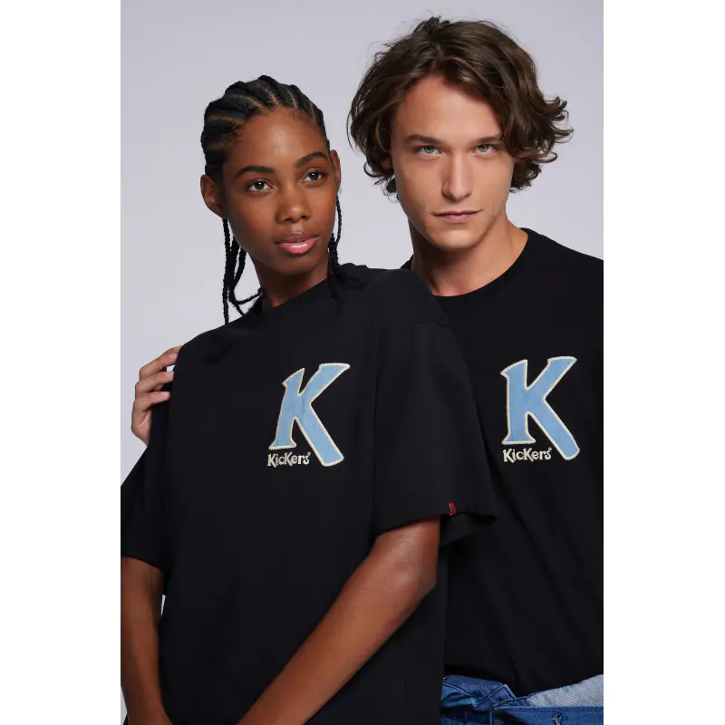 ORGANIC BIG-K TSHIRT NOIR TS MANCHE COURTE Coton biologique No Gender