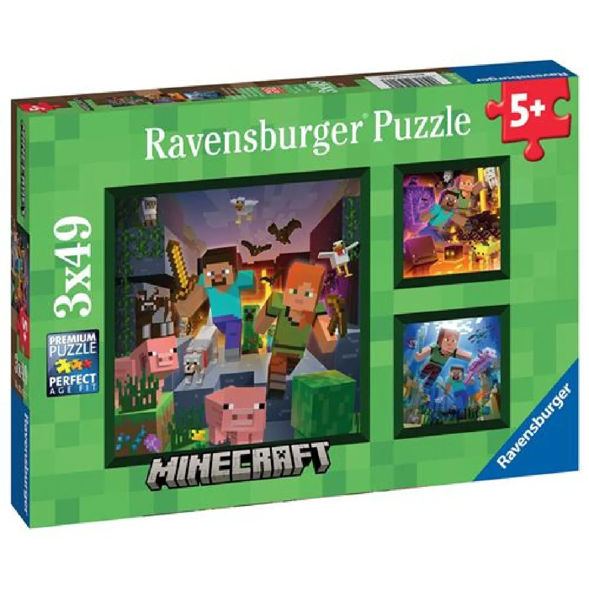 Ravensburger Biomes Minecraft 3x49 Pièces