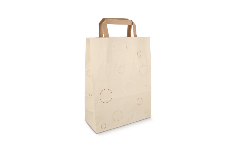 Papieren tasjes Klein bubbles 80 gr. 22+10x29cm