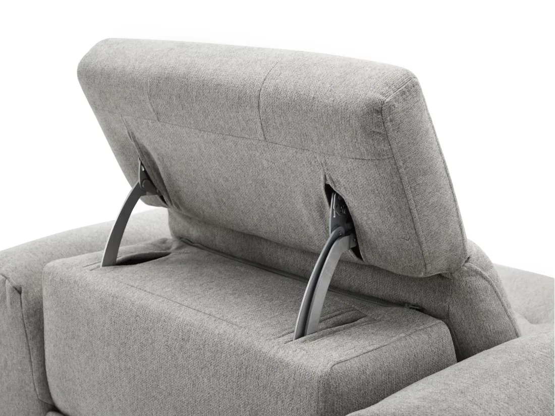 Fauteuil relax électrique en tissu gris CLODI