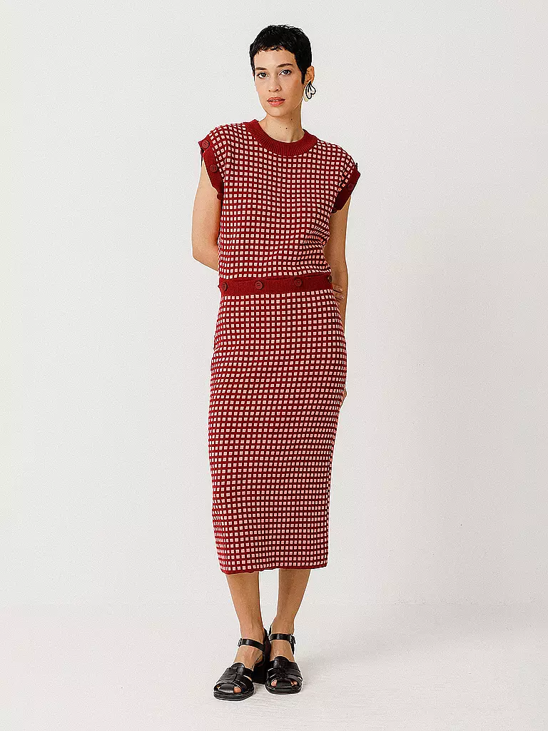 SKFK Midikleid LAKORA dunkelrot