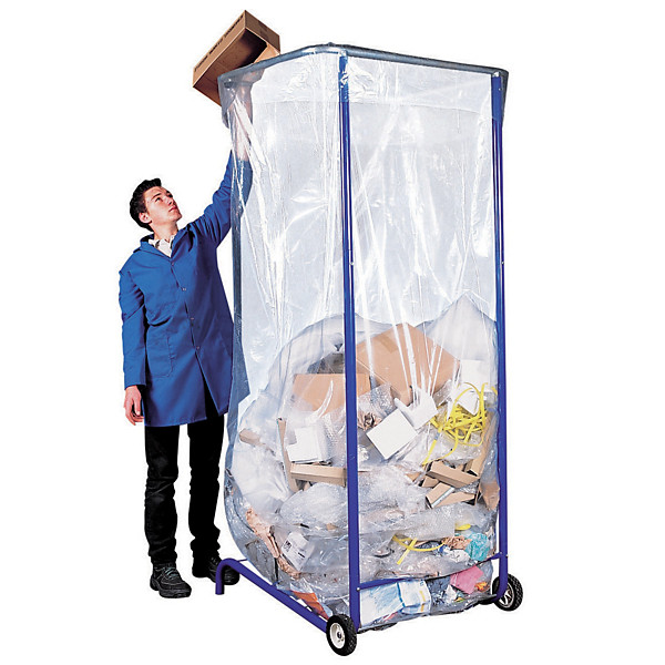Sacs poubelle grand volume transparents 1500 L, lot de 50
