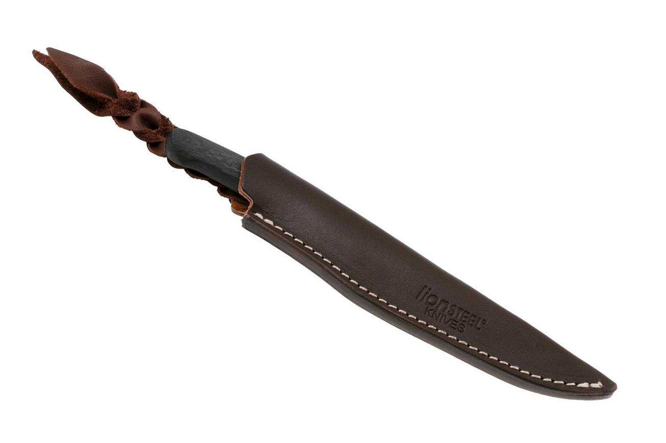 LionSteel Ago AG1-CF Carbon Fiber, Titanium Guard, vaststaand mes