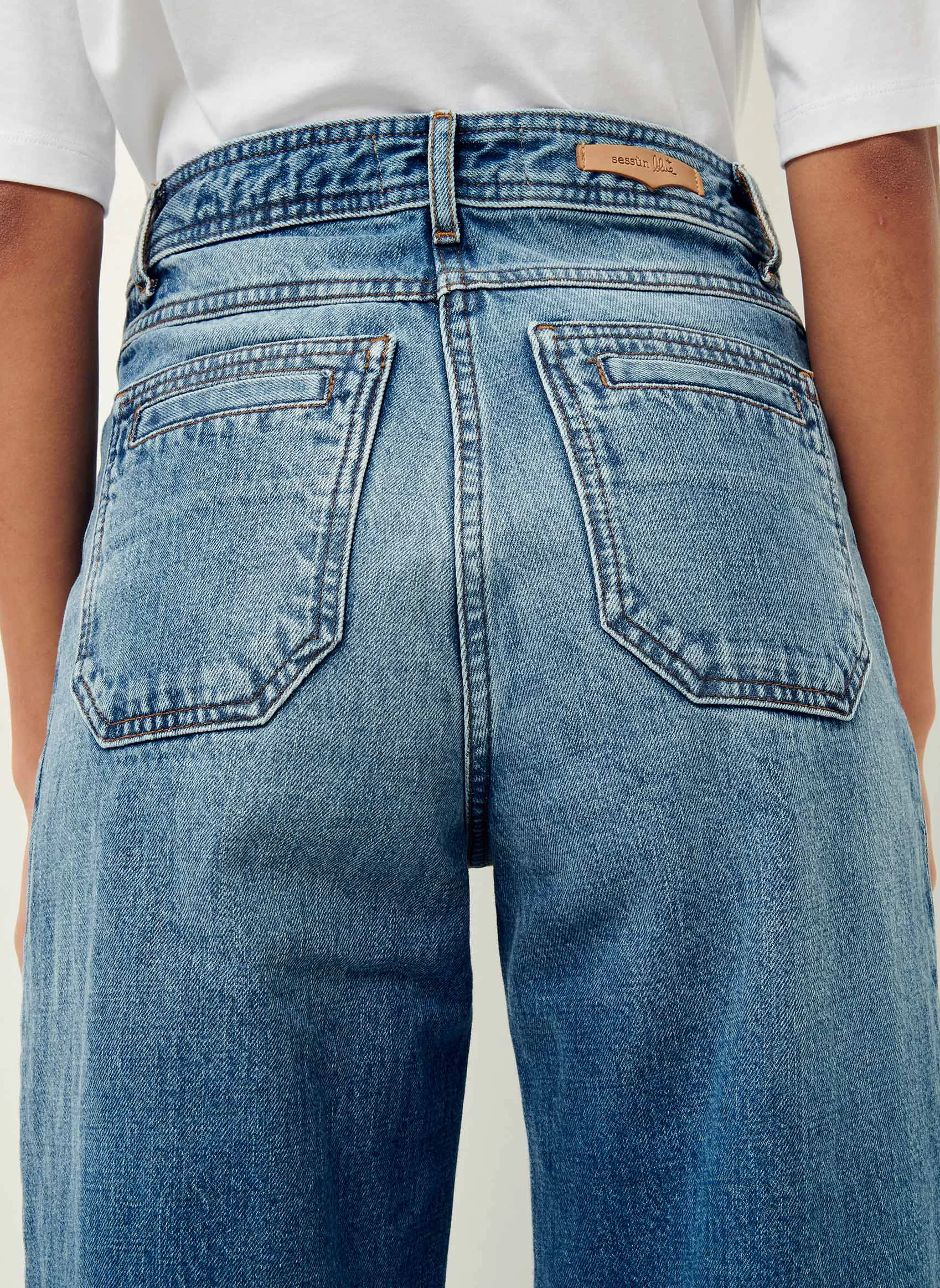 JOHNNY O - Jean flare taille haute | Bleu