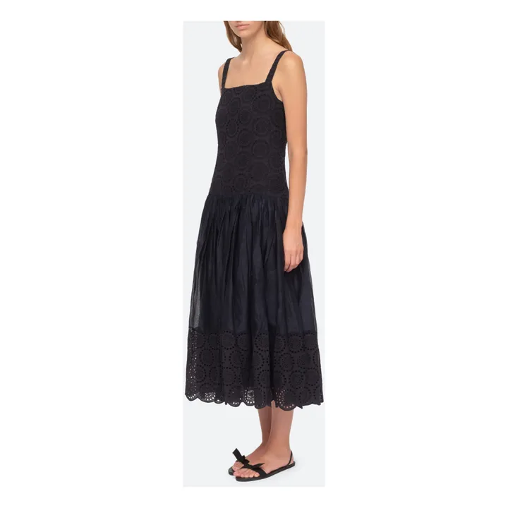 Sea NY Robe Maeve Eyelet Maxi | Bleu marine