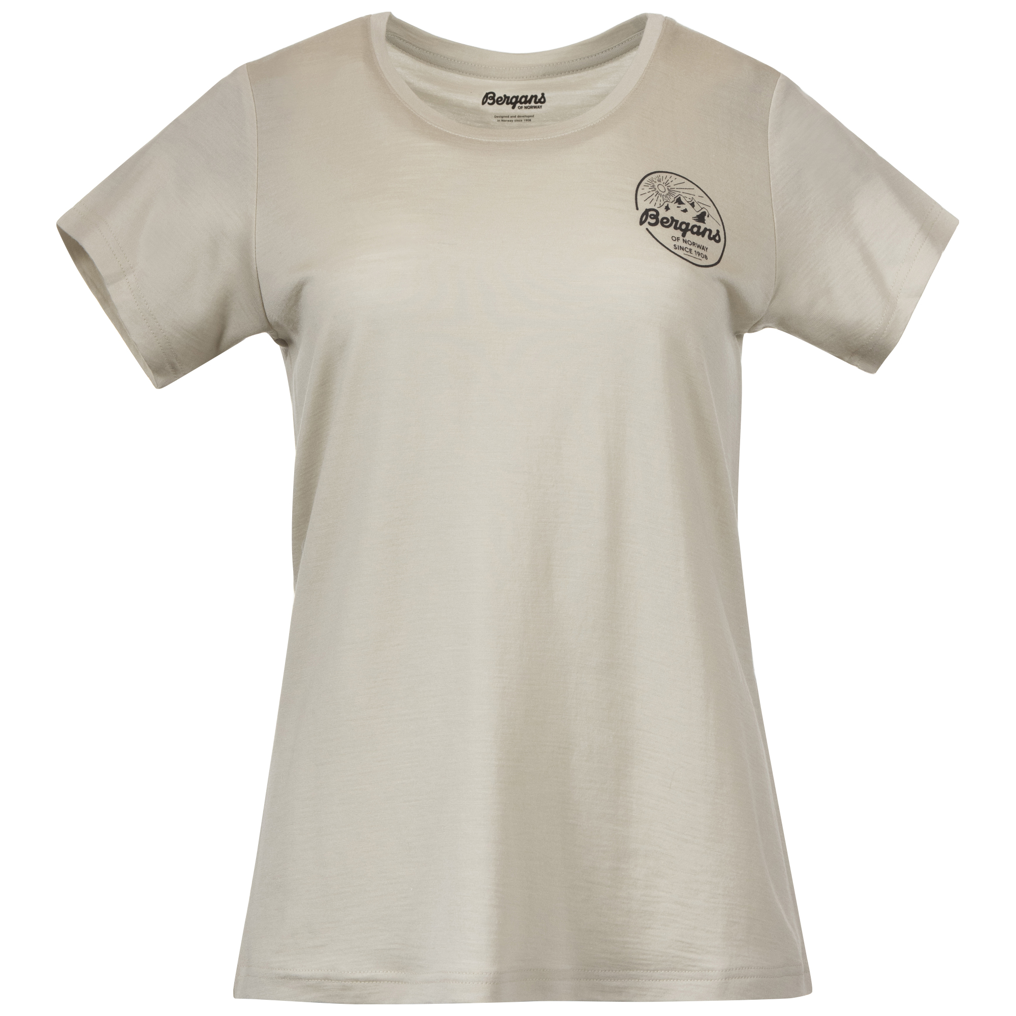Graphic Wool Tee Dame Chalk Sand/Solid Charcoal