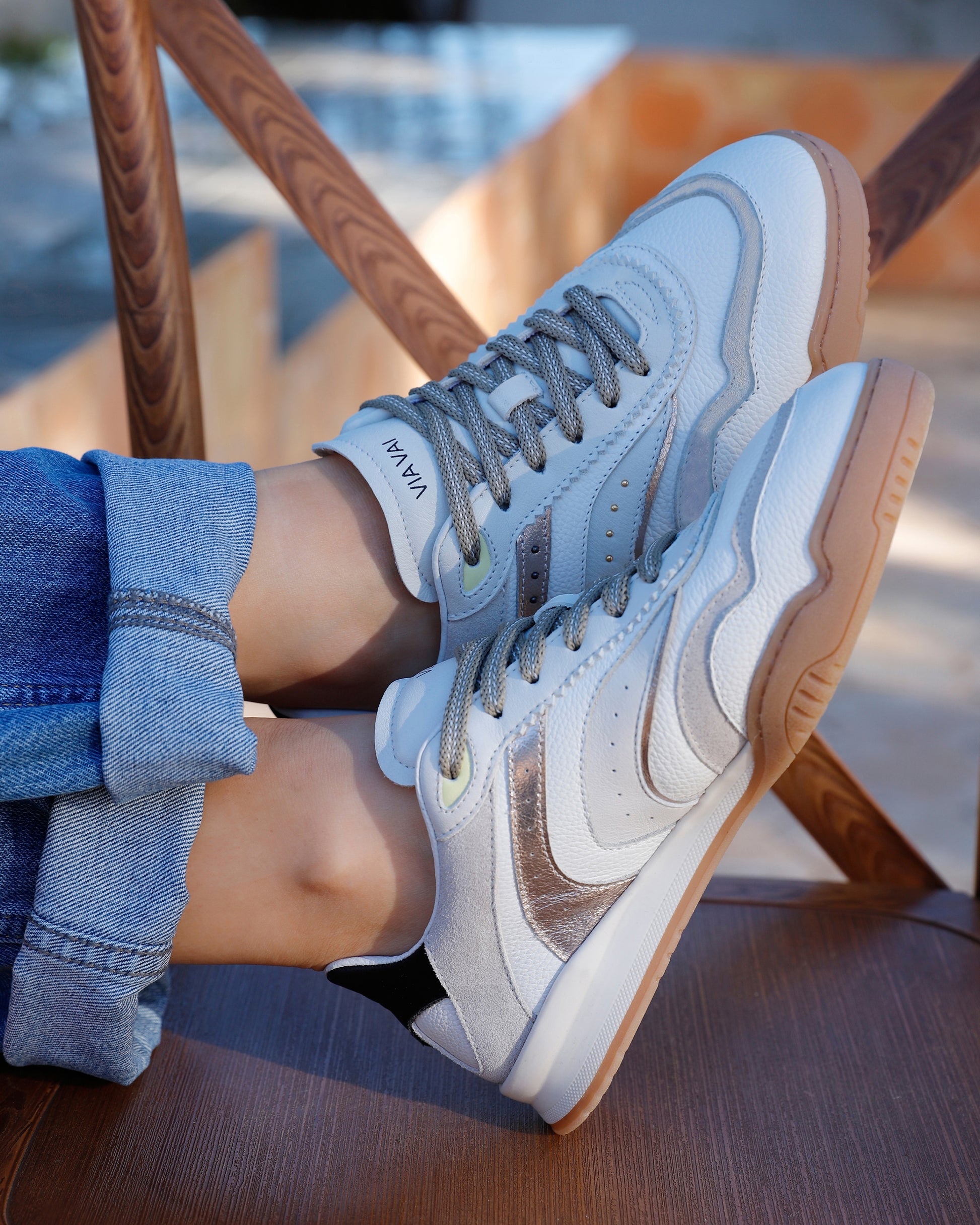VIA VAI witte dames sneakers Kris Pax