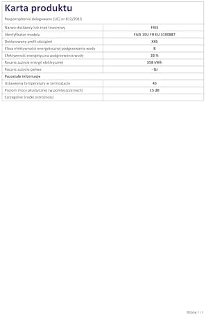 FAIS 30 FR EU Chauffe eau électrique sur évier 30 Litres, Puissance 1500W   Facile à Installer   Classe Énergétique C. Conçu et fabriqué pour être installé en France : Bricolage