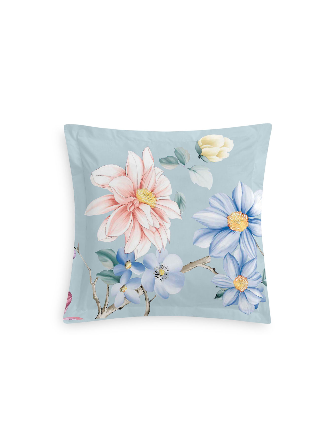 Taies pur coton Fleurs Géantes