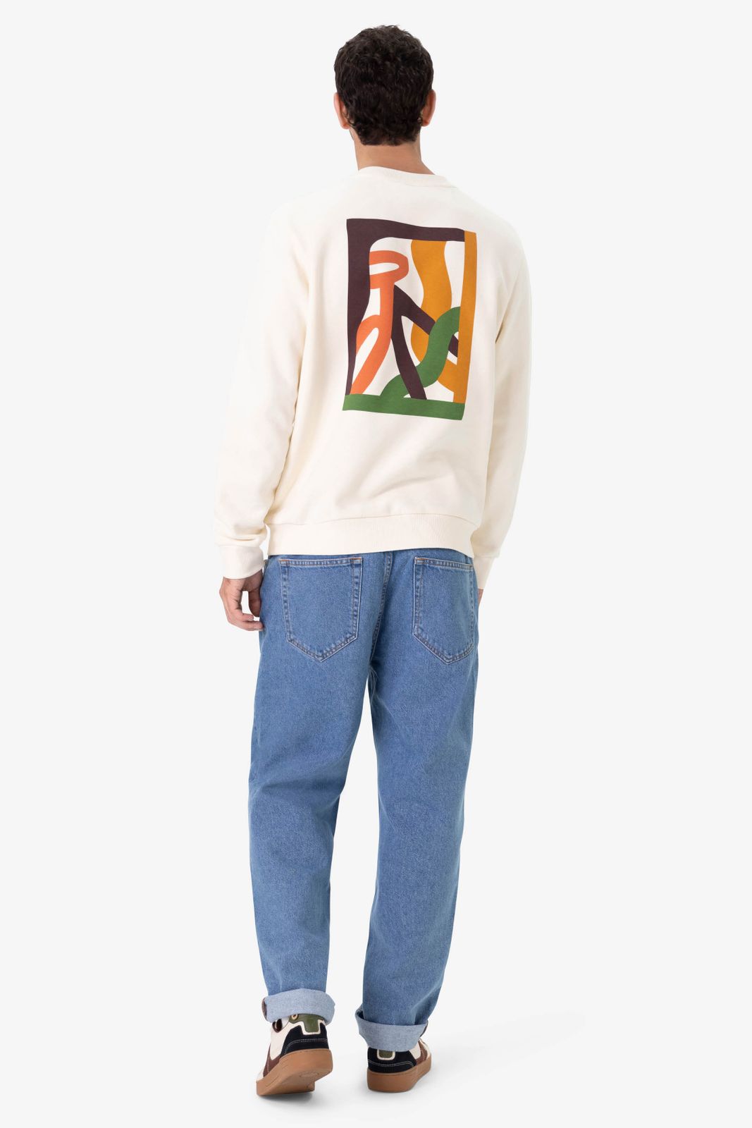 Witte sweater met print