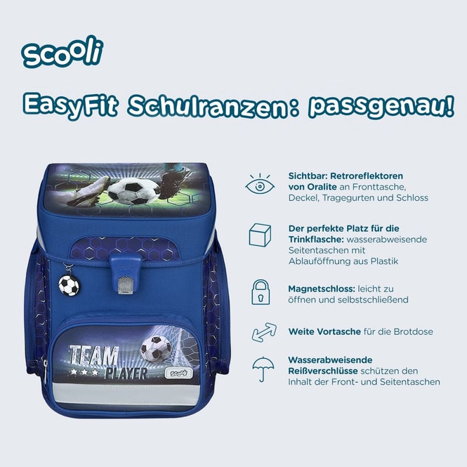 Scooli - Schulranzen - EasyFit - Team Player - 5-teilig