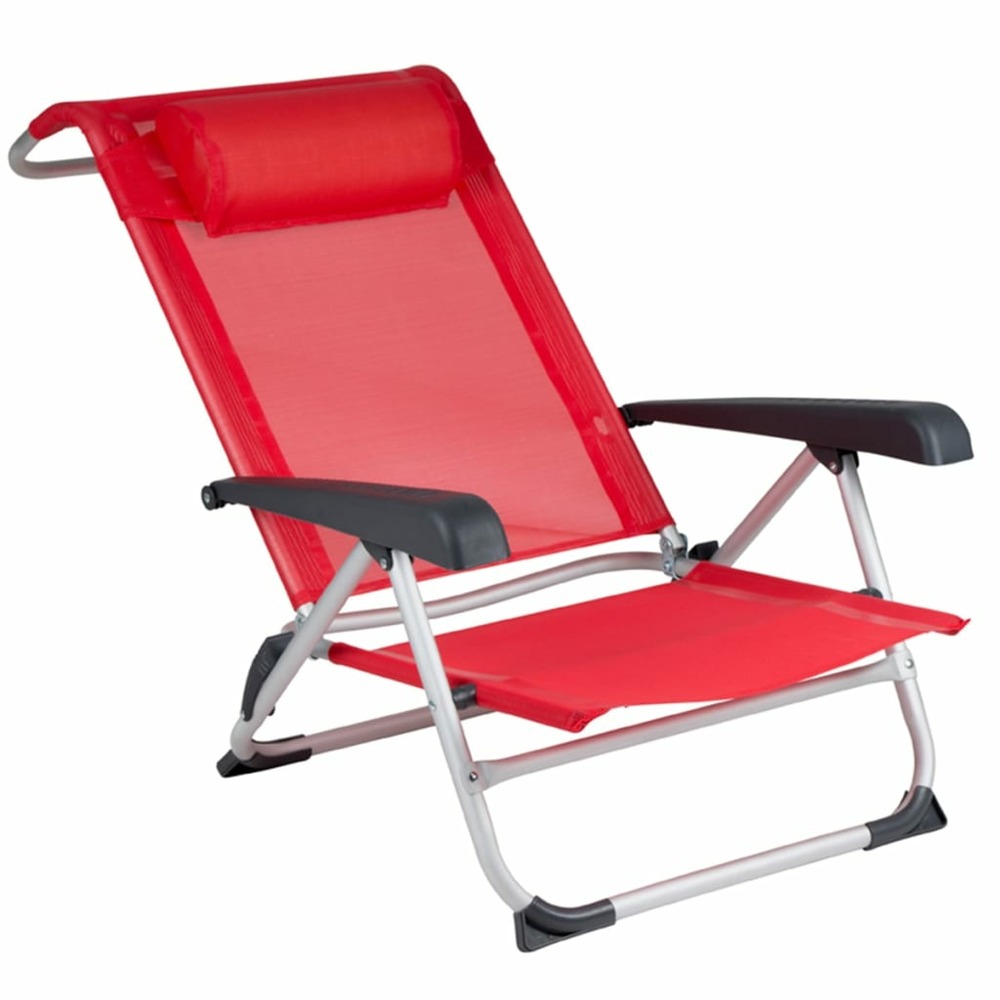Chaise de plage aluminium rouge