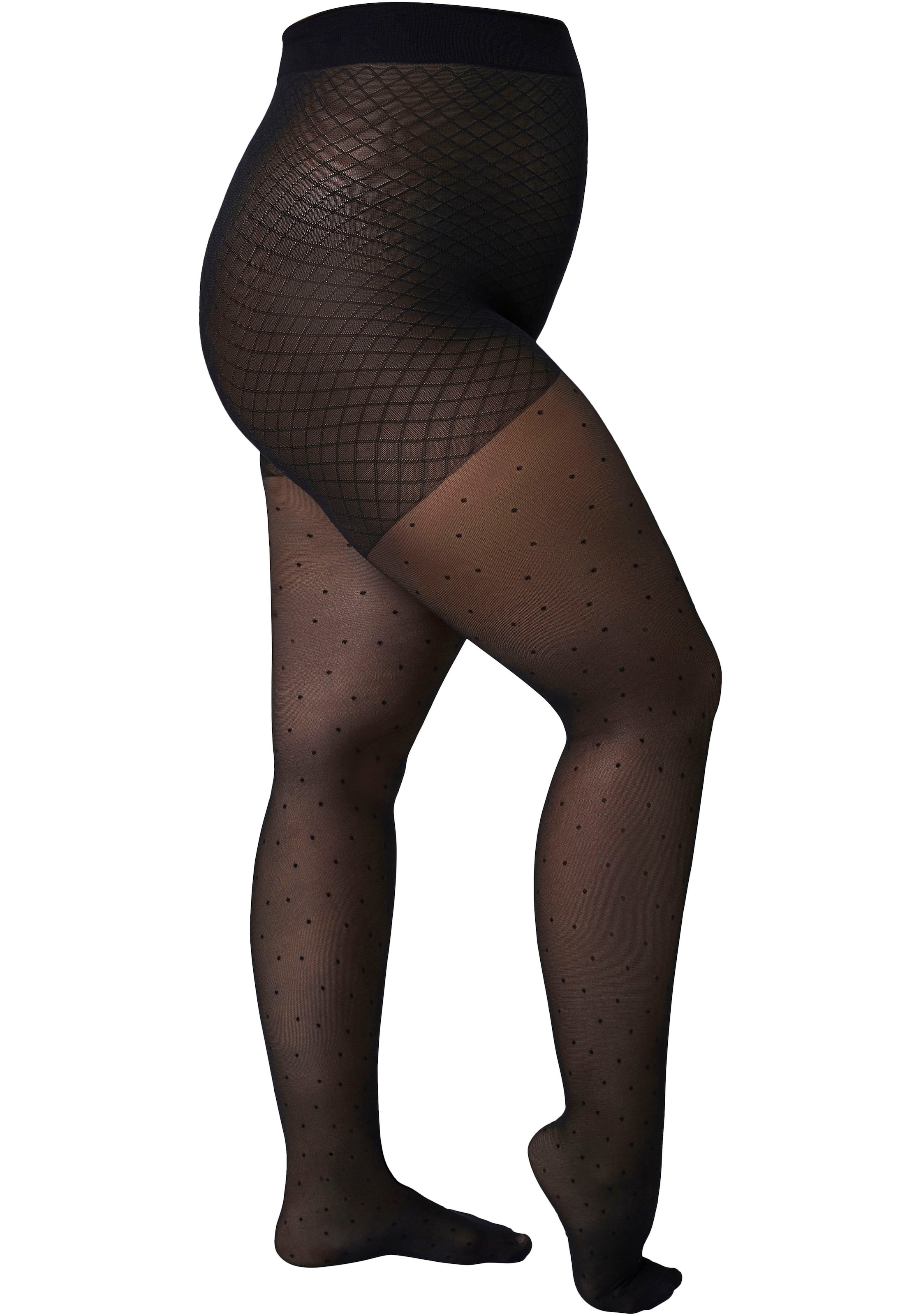 Camano Feinstrumpfhose »fine curvy« 40 mit dezentem Tupfen-Allover