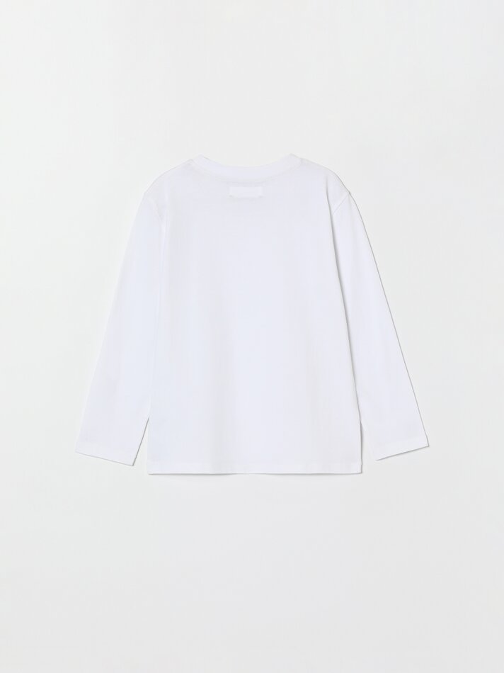 Pacote com 4 camisetas lisas de manga comprida - Brancas