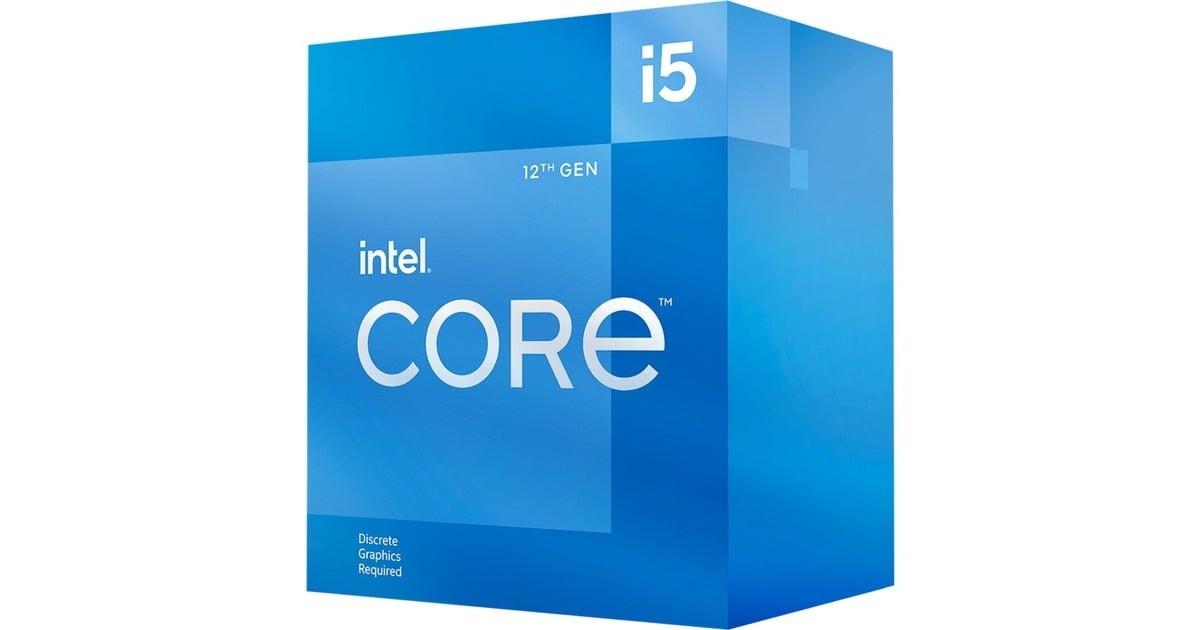 Intel®Core i5-12400F, 2,5 GHz (4,4 GHz Turbo Boost) socket 1700 processor  (