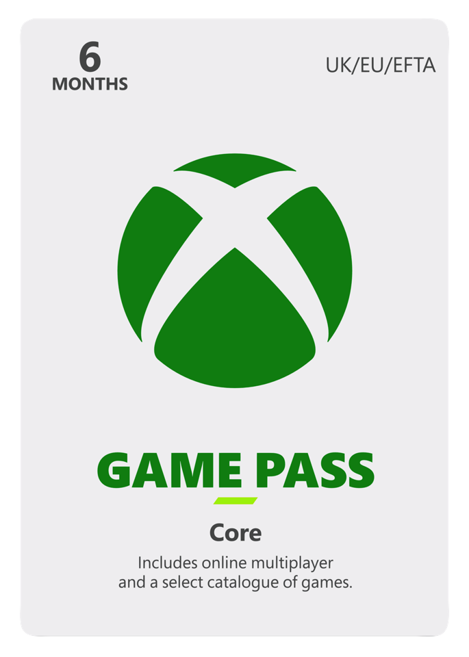Xbox Game Pass Core - 6 Month Membership- Xbox One