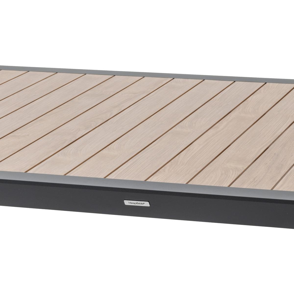 TABLE EVASION FIXE ALUMINIUM HONEY GRAPHITE 12 PLACES
