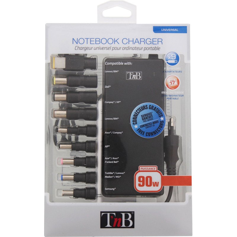 Chargeur universel pour ordinateurs portables jusqu'au 17