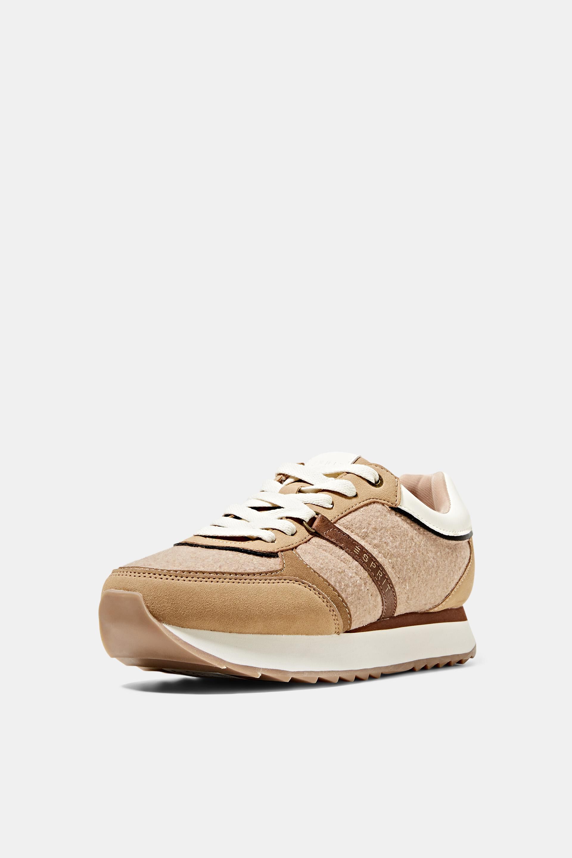 Sneakers en mélange de matières