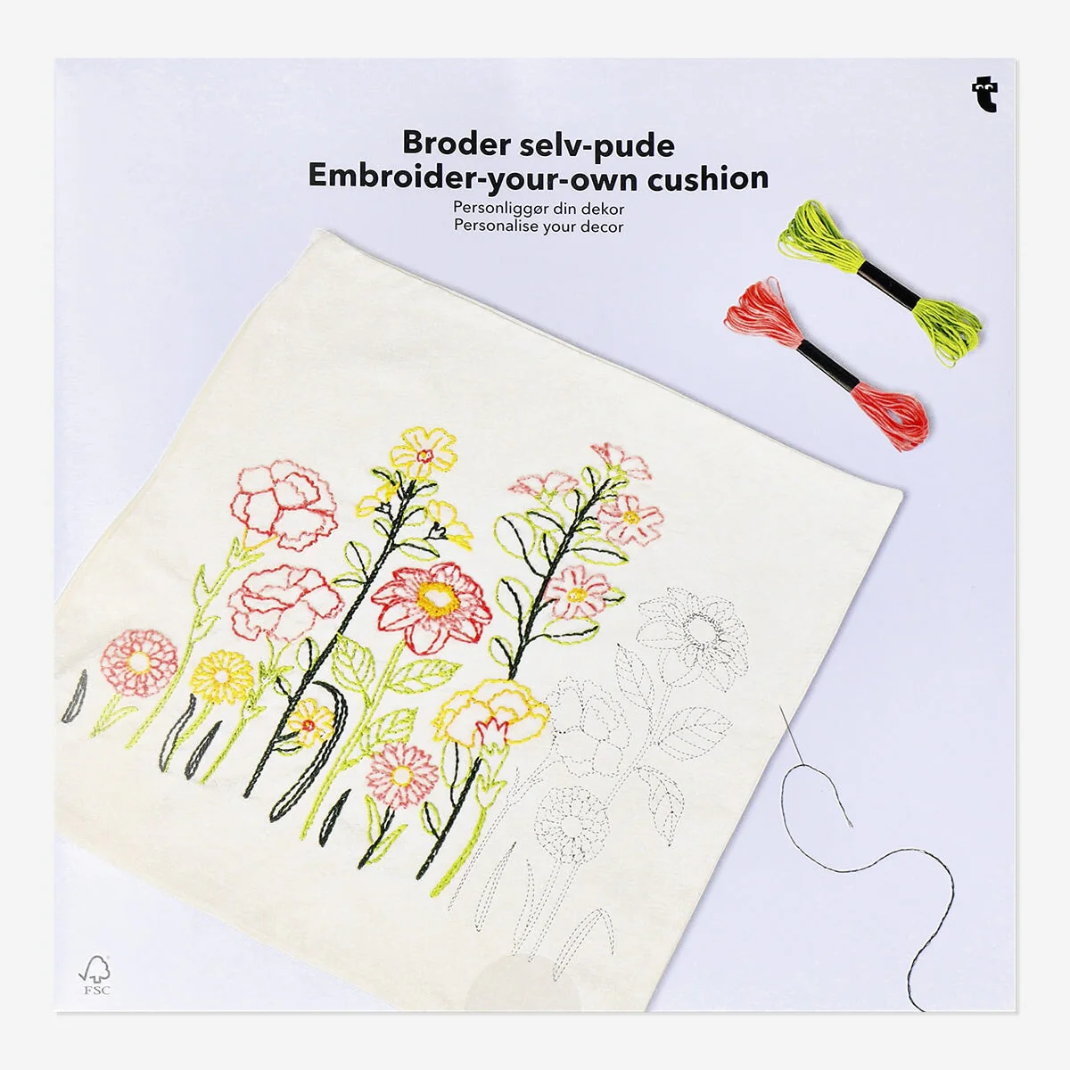 DIY broderi pude