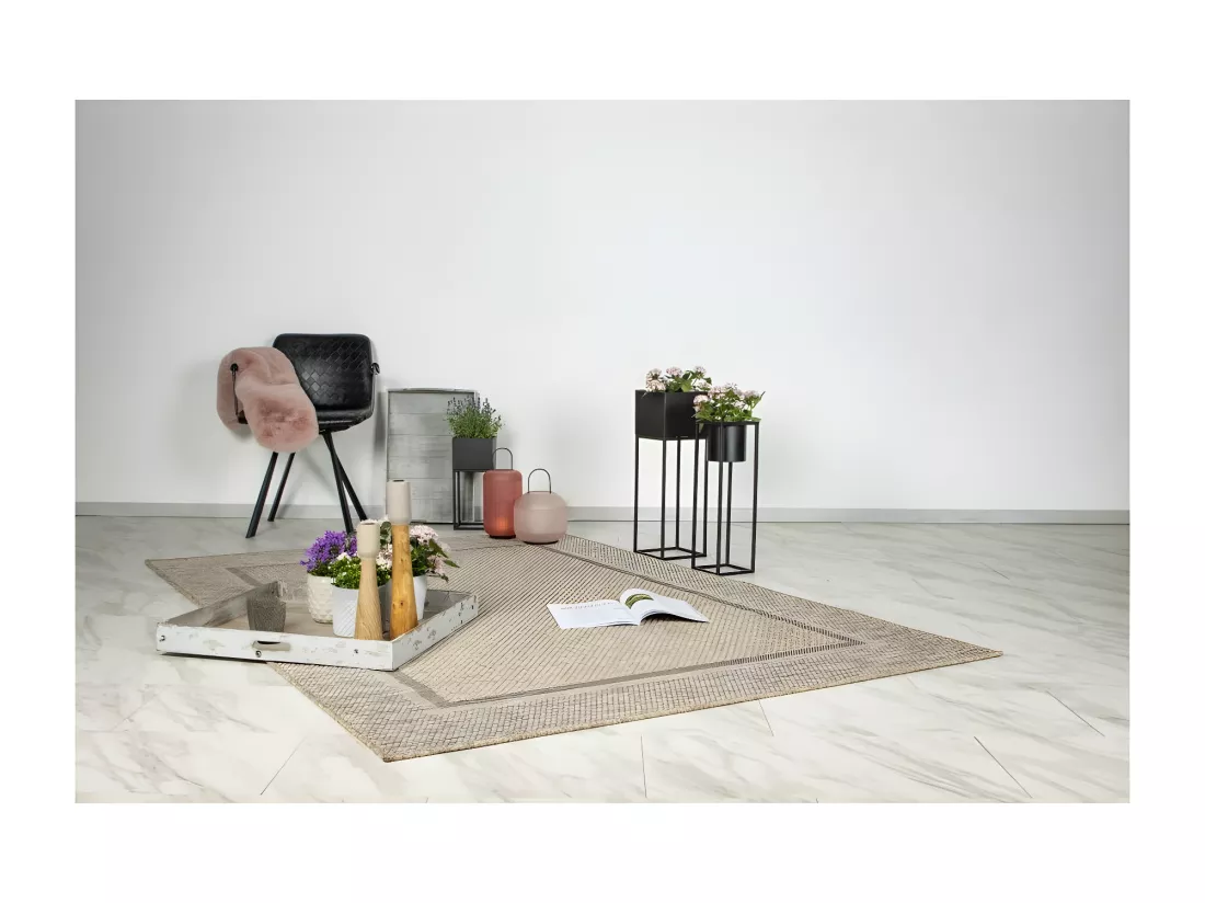 Tapis 150x80cm, design C503A coloris naturel - Confort et élégance pour votre intérieur