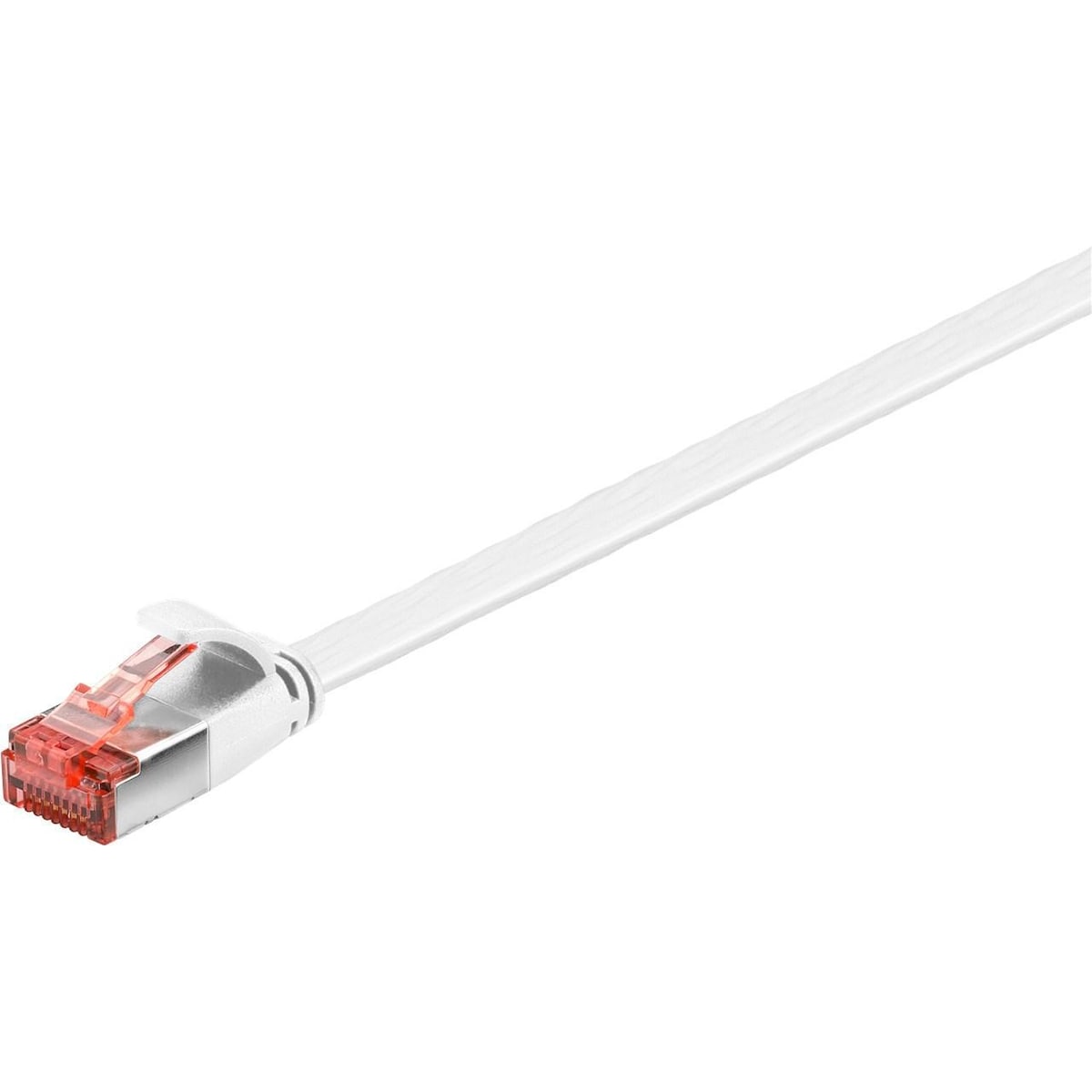 Goobay CAT 6 flat patch-kabel, U/FTP, hvit