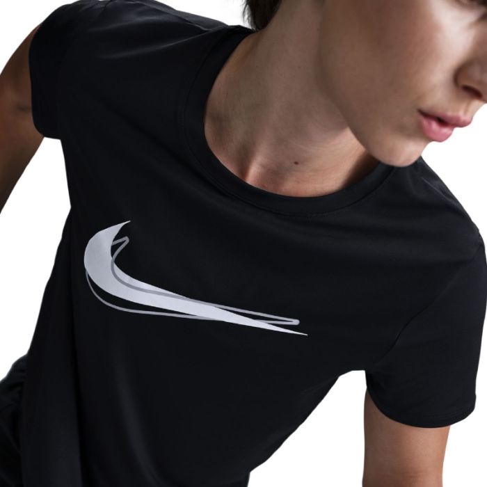 Nike Dame T-shirts One Swoosh Dri-Fit Short Sleeve Top Sort