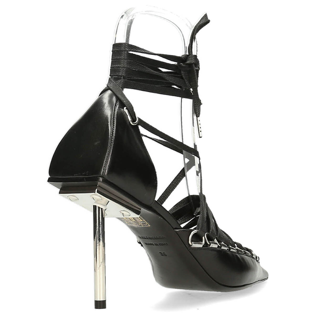 Balenciaga Escarpins en Cuir Corset noires - Talon 8 cm