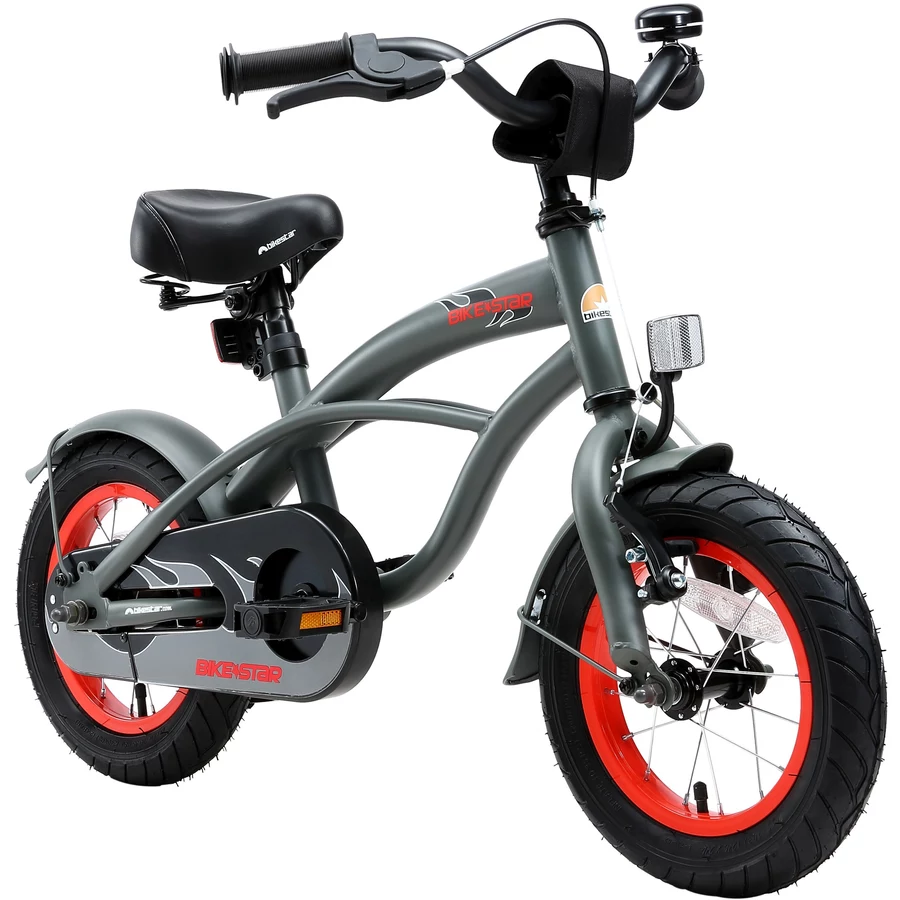 Bikestar Kinderrad 12 Zoll Cruiser grau