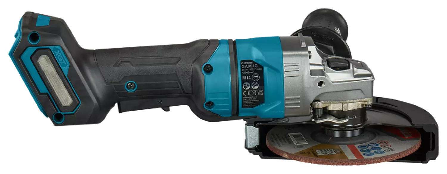 Makita GA051GZ Haakse Slijper Body - 36V Accu 150mm Veiligheidsschakelaar