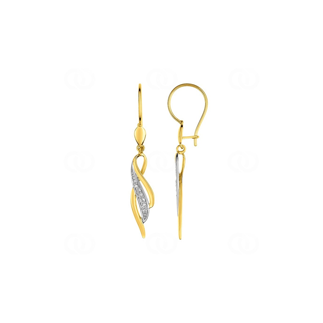 Ohrhänger 375/9 K Gelbgold mit Zirkonia