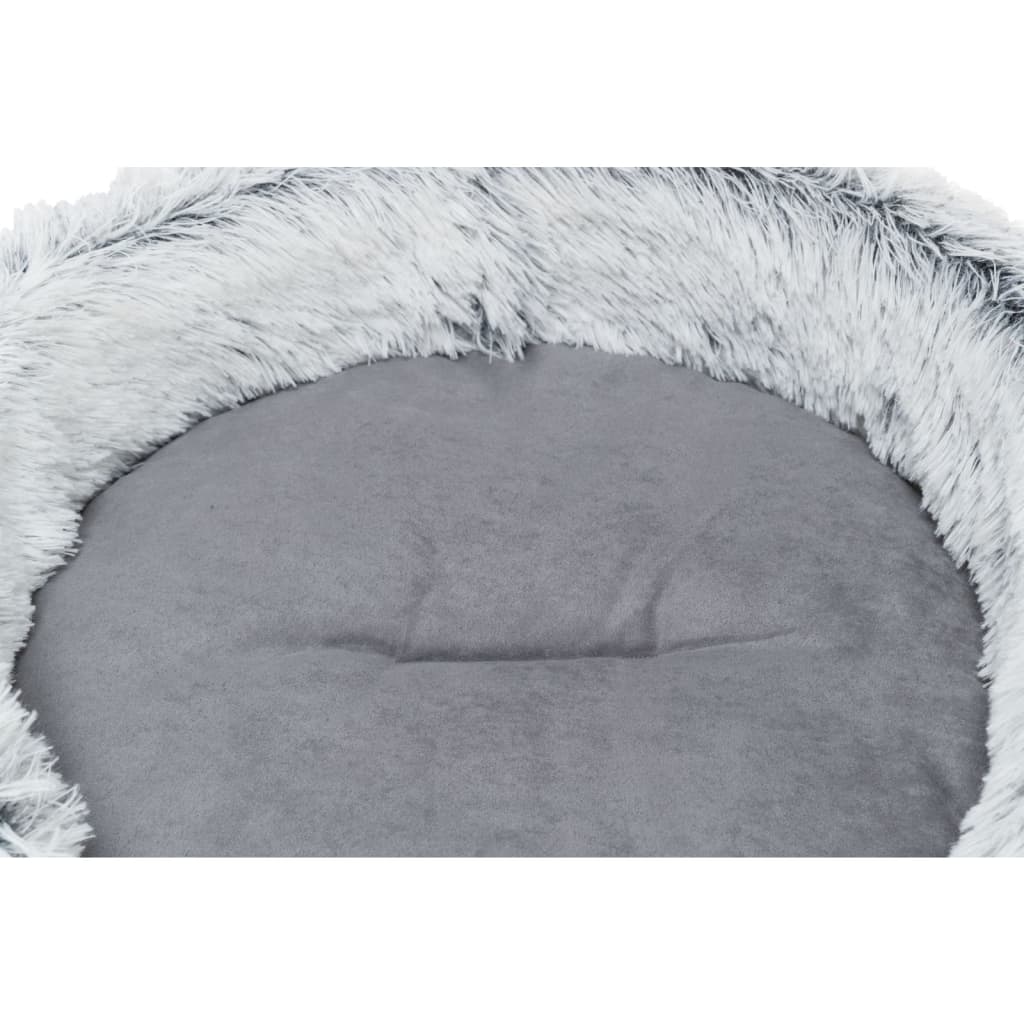 Canapé-lit rond animaux de compagnie harvey 46x28 cm blanc-noir