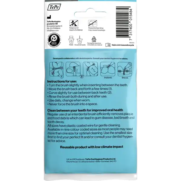 Interdentalbürsten Grau, ISO 7, 1,3 mm, 8 Stück