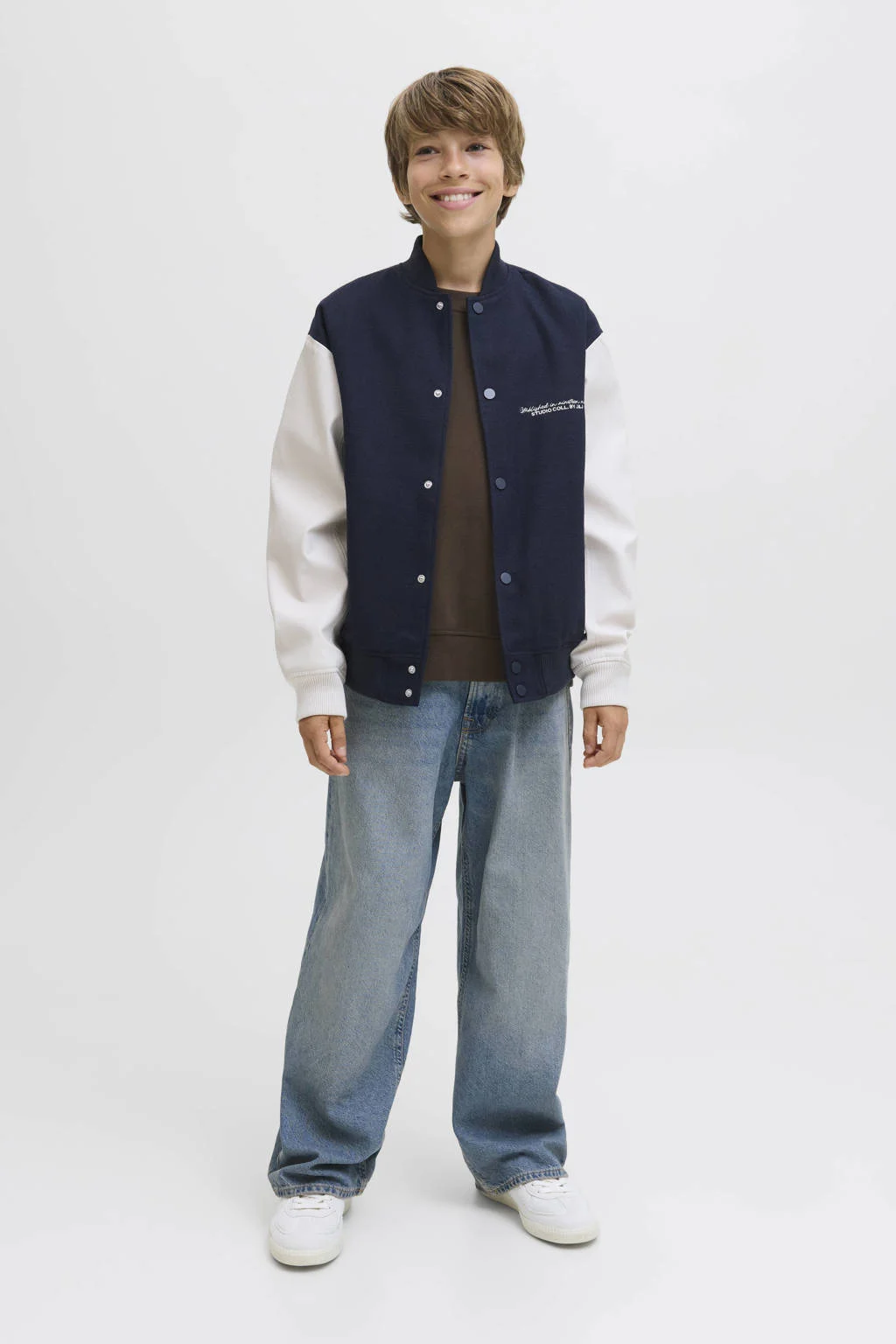 JACK & JONES JUNIOR sweater donkerbruin