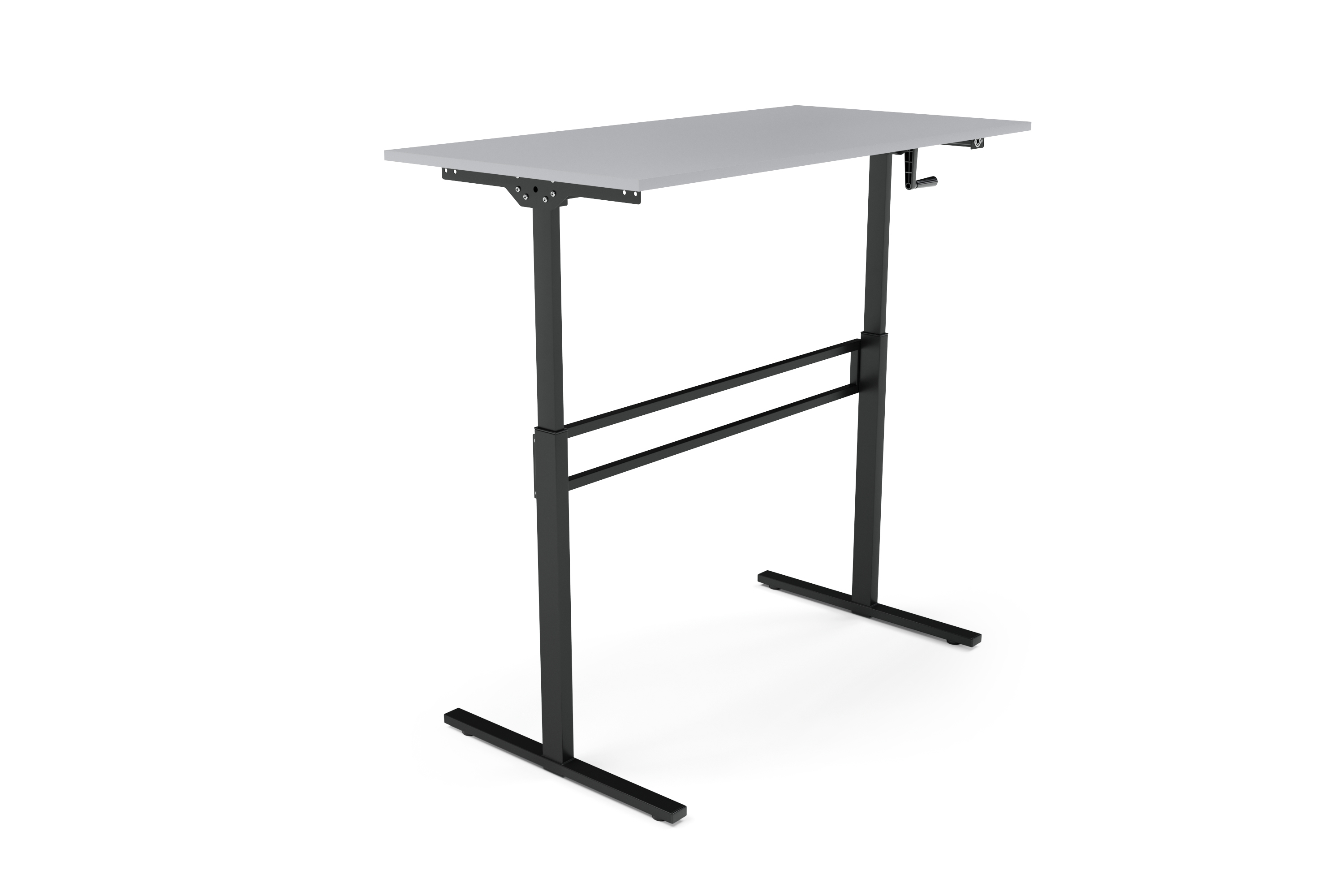 Stehpult manuell höhenverstellbar grau/schwarz 120 x 60 cm