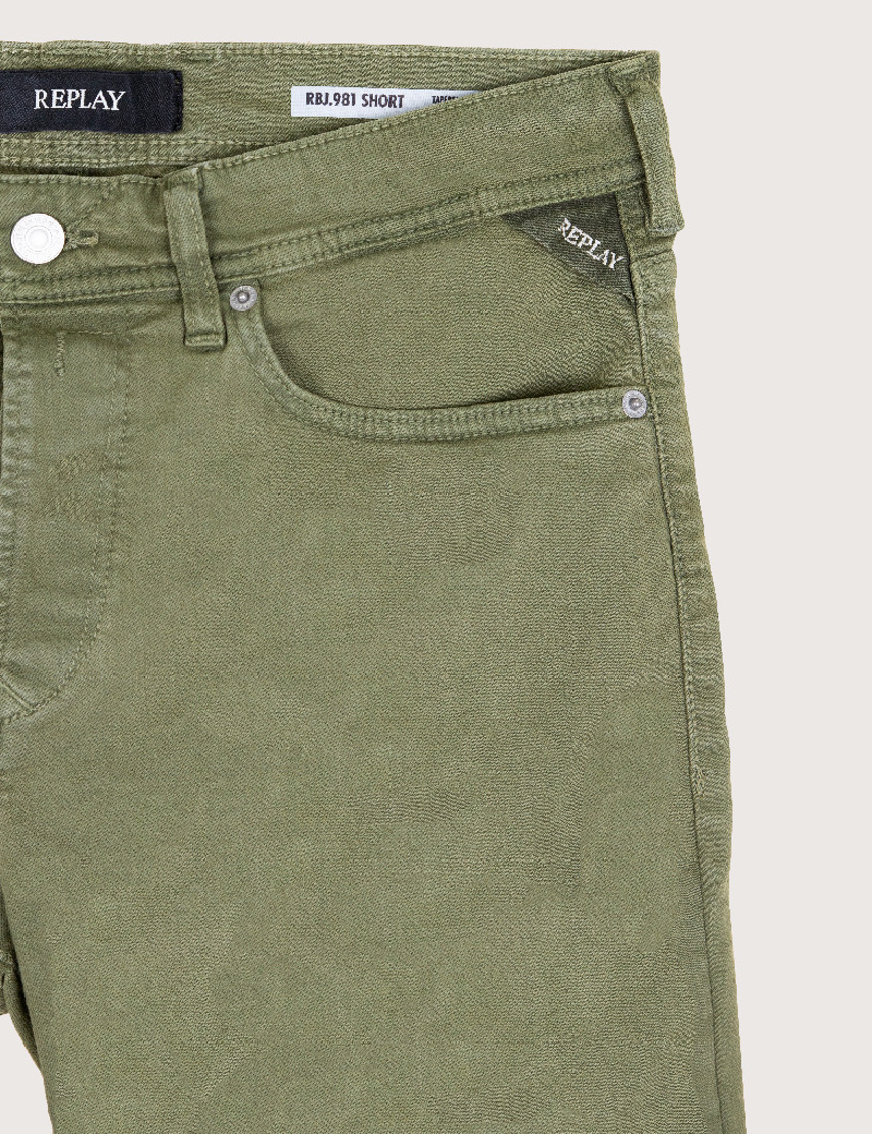 REPLAY SHORT EN JEAN HOMME KAKI CLAIR