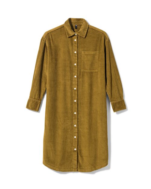robe femme Lena en velours côtelé vert