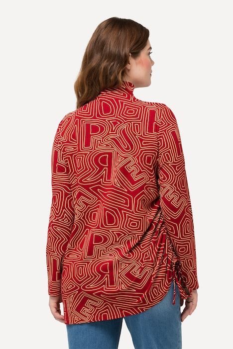 Shirt, Saumband, Stehkragen, Langarm, Biobaumwolle