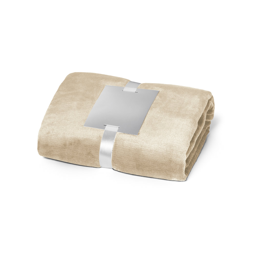 hi!dea 99075 - Couverture polaire (240 g/m²) avec ruban pour carte de personnalisation