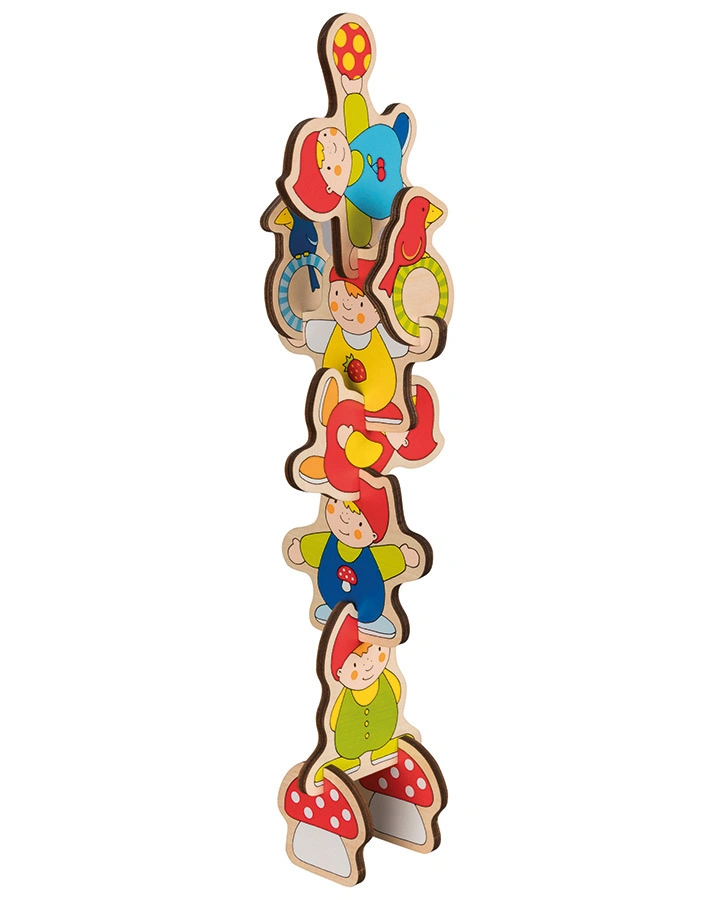 Aufstellpuzzle ZWERGE 9-teilig aus Holz