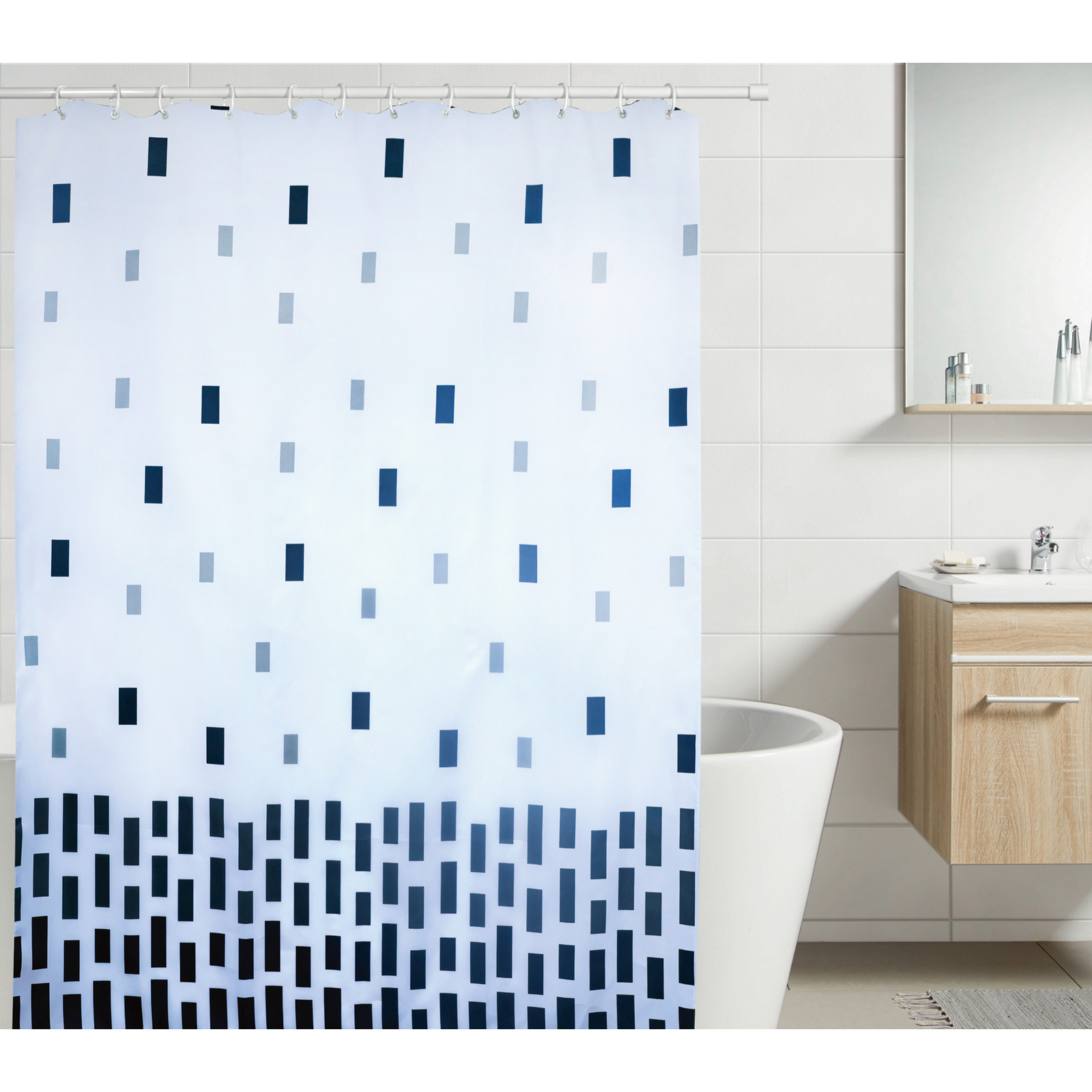 Duschvorhang Black Spots 180 x 180 cm