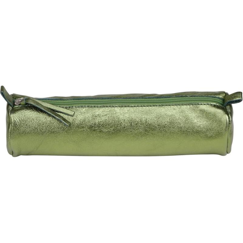 CUIRISÉ - Trousse ronde Ø5,5x22 cm - Vert