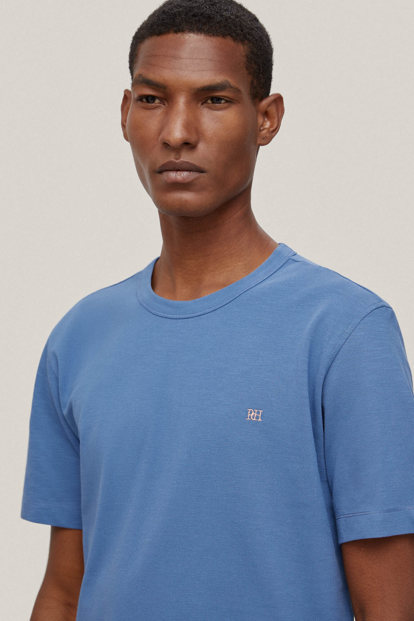 Camisa piqué texturizada - Azul