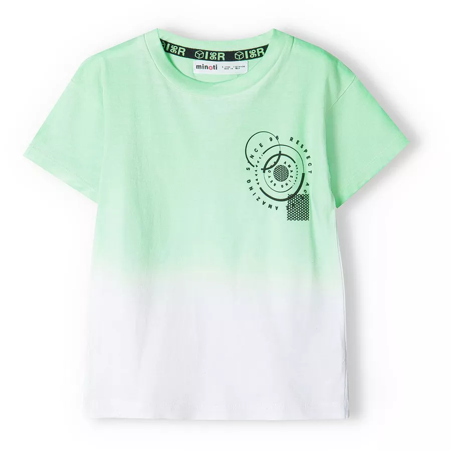 MINOTI T-Shirt Respect NeongrünWeiß