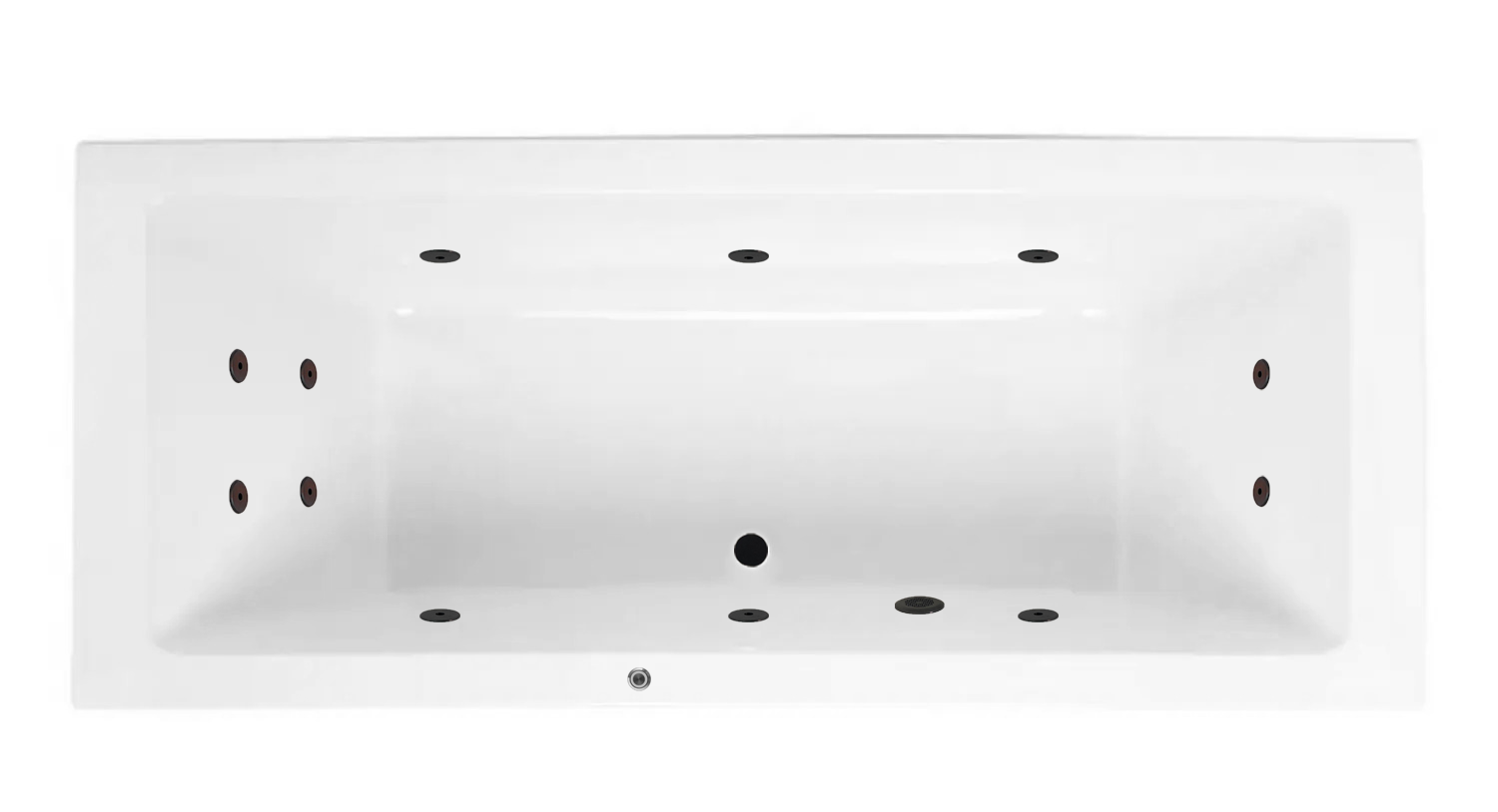 Lambini Designs Cube bubbelbad 190x90cm elektronisch 6 4 2 hydrojets zwart