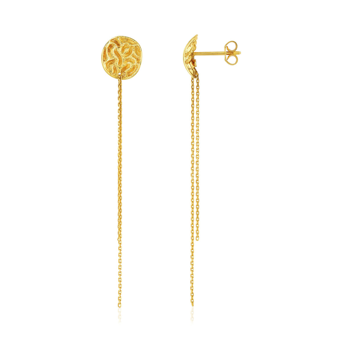 Boucles d'oreilles or jaune 375