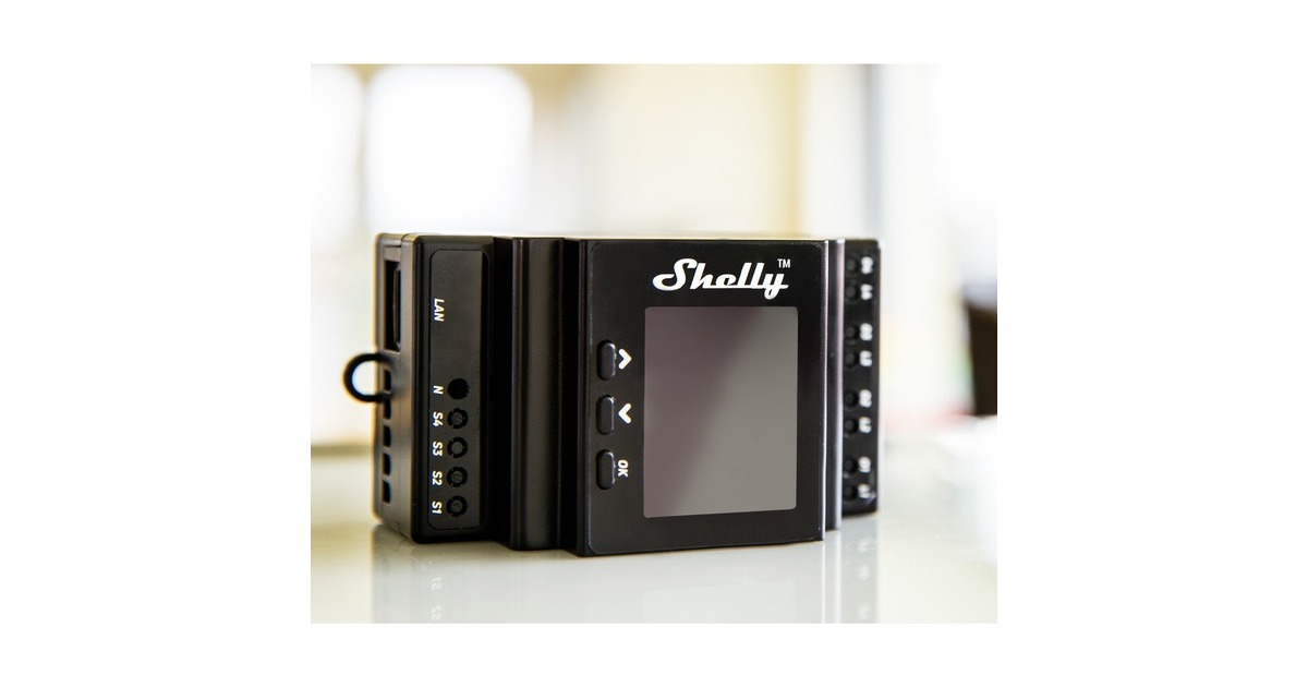 ShellyPro 4PM relais  (4-kanaals, Wifi, LAN, Bluetooth)