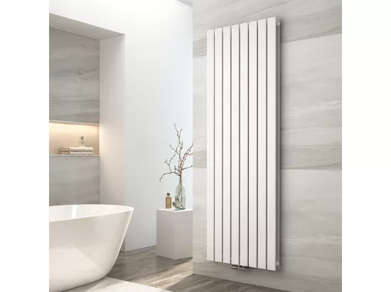EMKE Radiateur à Eau Chaude, Radiateur plat seule couche connexion centrale, Blanc 160x30cm
